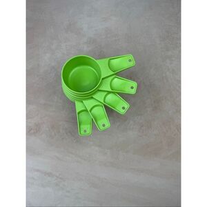Vintage Tupperware Apple Green Measuring Cups Set of 5 1/4-3/4 No 1 Cup